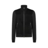 Chaqueta de lana con cremallera y parte delantera de ante
