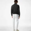 Chaqueta de lana con cremallera y parte delantera de ante