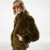 Chaqueta de piel con detalles de cuero Chaqueta de piel con detalles de cuero