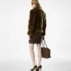 Chaqueta de piel con detalles de cuero Chaqueta de piel con detalles de cuero