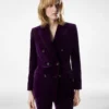 Chaqueta de terciopelo con solapas en pico y doble botonadura Wallis Chaqueta de terciopelo con solapas en pico y doble botonadura Wallis