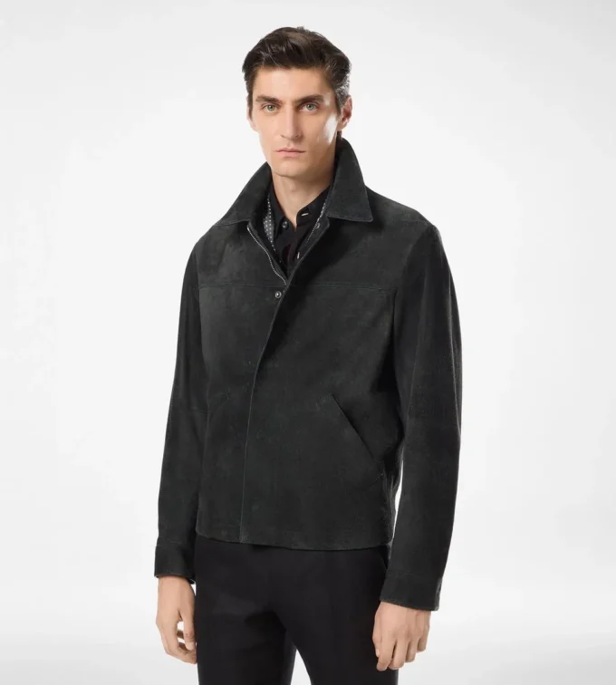 Chaqueta de trabajo de ante cepillado