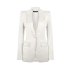 Chaqueta de una sola botonadura en mezcla de algodón y seda lavada Chaqueta de una sola botonadura en mezcla de algodón y seda lavada