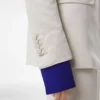 Chaqueta de una sola botonadura en mezcla de algodón y seda lavada Chaqueta de una sola botonadura en mezcla de algodón y seda lavada