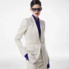 Chaqueta de una sola botonadura en mezcla de algodón y seda lavada Chaqueta de una sola botonadura en mezcla de algodón y seda lavada