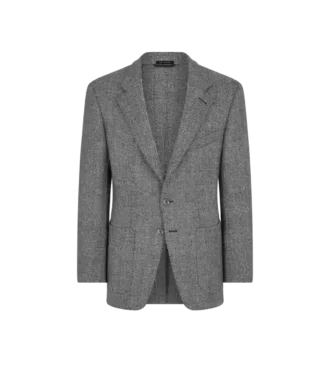 Chaqueta doble dividible con diseño en espiga Sharkskin