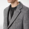 Chaqueta doble dividible con diseño en espiga Sharkskin