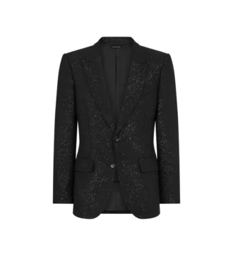 Chaqueta ligera de bouclé con lentejuelas Chaqueta ligera de bouclé con lentejuelas