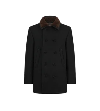 Chaqueta marinera de lana Melton y piel de oveja