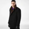 Chaqueta marinera de lana Melton y piel de oveja