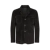 Chaqueta militar de ante de cachemira