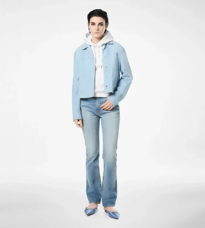 Chaqueta oversize de ante de cordero suave Chaqueta oversize de ante de cordero suave