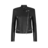 Chaqueta Racer de napa con acabado al vapor
