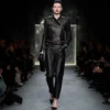 Chaqueta Racer de napa con acabado al vapor