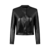 Chaqueta tipo cárdigan de piel napa