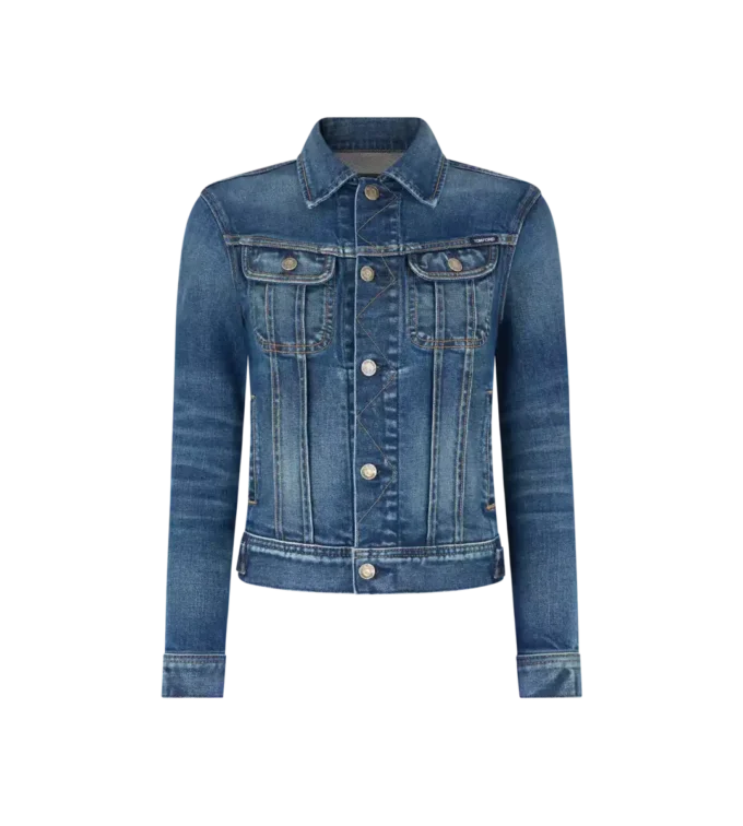 Chaqueta vaquera cómoda con lavado a la piedra