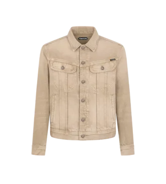 Chaqueta vaquera Icon Denim lavada en color arena