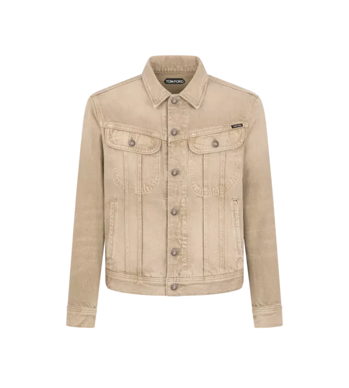 Chaqueta vaquera Icon Denim lavada en color arena
