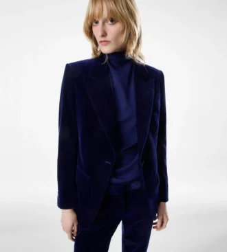 Chaqueta Wallis de solapa en pico y botonadura sencilla