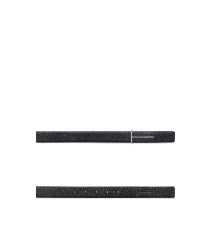 Cinturón reversible Slim T de piel granulada