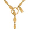 Collar Grace Lariat de latón dorado vintage