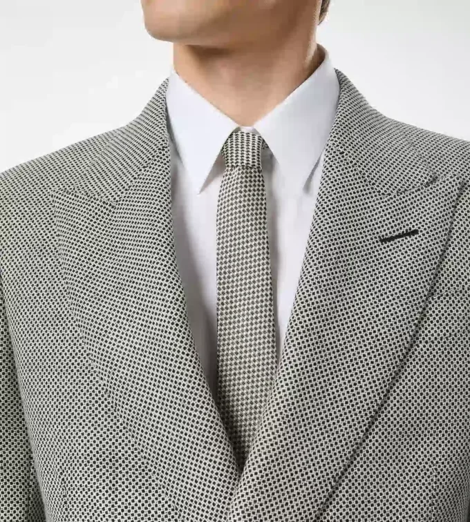 Corbata de jacquard de seda