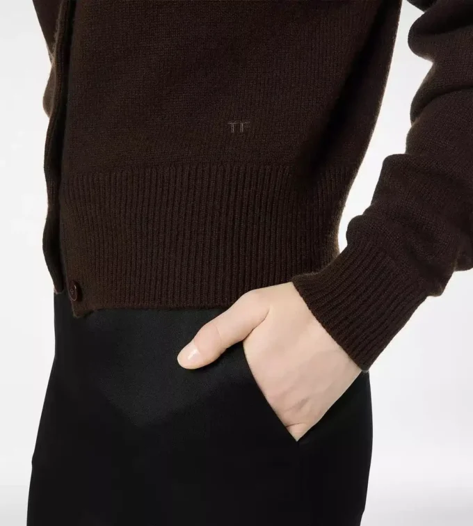 Cárdigan de cuello abierto de cachemira suave Cárdigan de cuello abierto de cachemira suave
