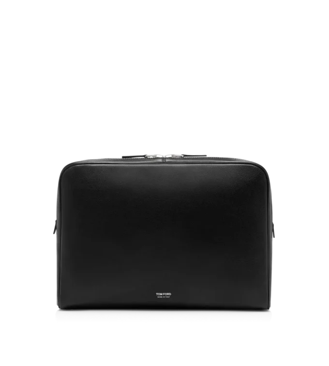 Funda minimalista para portátil de piel granulada Funda minimalista para portátil de piel granulada