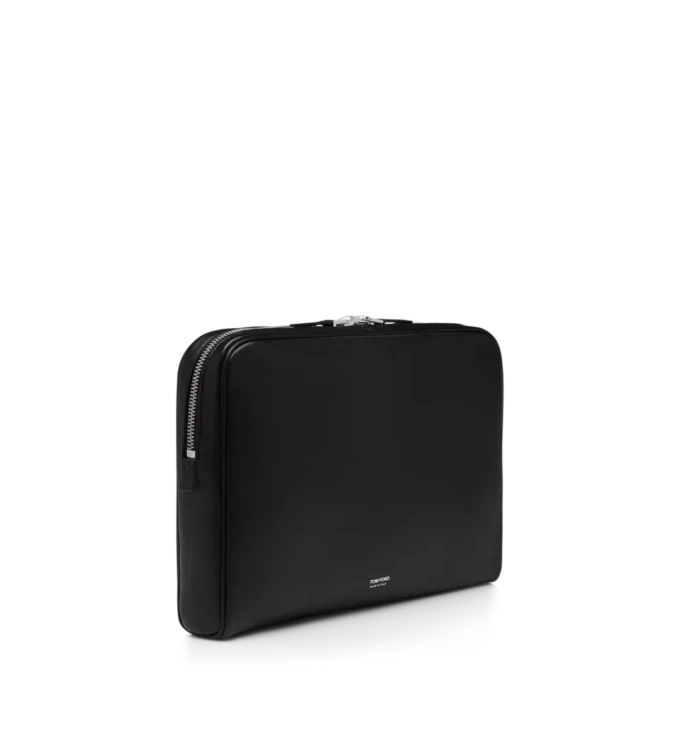 Funda minimalista para portátil de piel granulada Funda minimalista para portátil de piel granulada