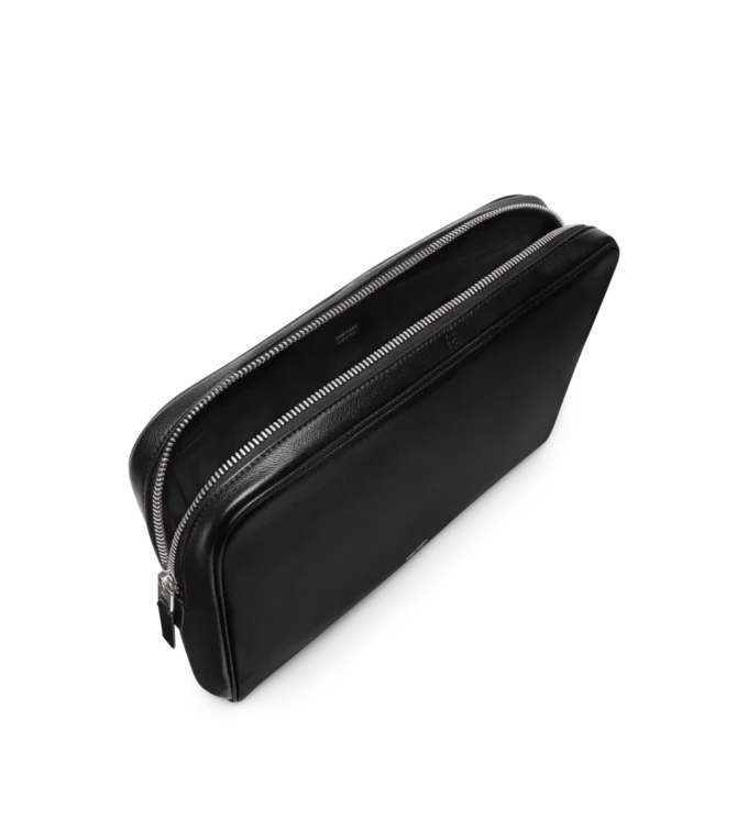 Funda minimalista para portátil de piel granulada Funda minimalista para portátil de piel granulada