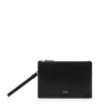 Funda minimalista y delgada de piel granulada con correa para la muñeca Funda minimalista y delgada de piel granulada con correa para la muñeca