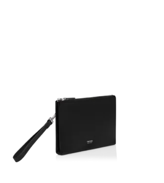 Funda minimalista y delgada de piel granulada con correa para la muñeca