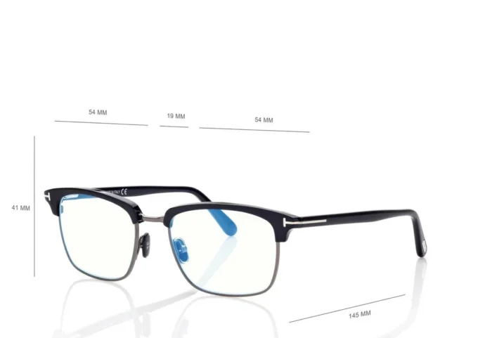 Gafas de graduación cuadradas con filtro azul