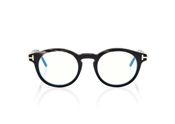 Gafas redondas Horn Blue Block Opticals