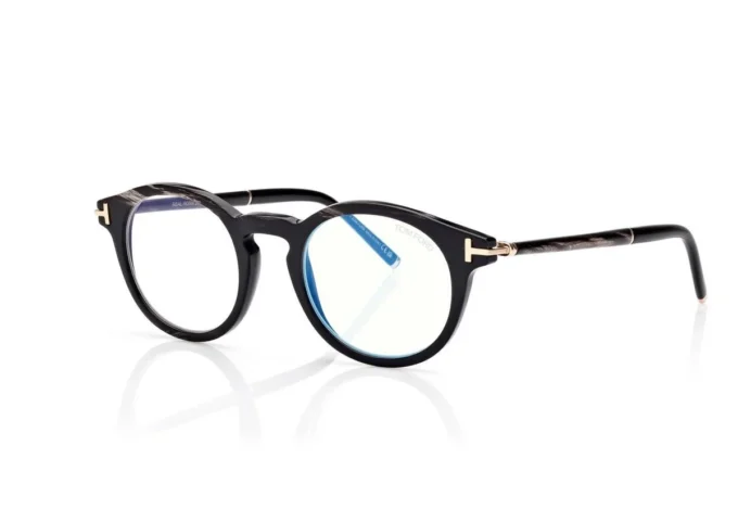 Gafas redondas Horn Blue Block Opticals
