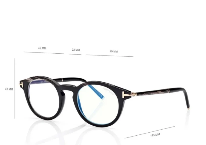 Gafas redondas Horn Blue Block Opticals