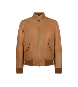 Harrington de piel granulada