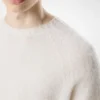 Jersey de cuello redondo de cachemira Scottish Teasel Jersey de cuello redondo de cachemira Scottish Teasel