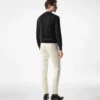 Jersey de cuello redondo sin costuras de alpaca y seda