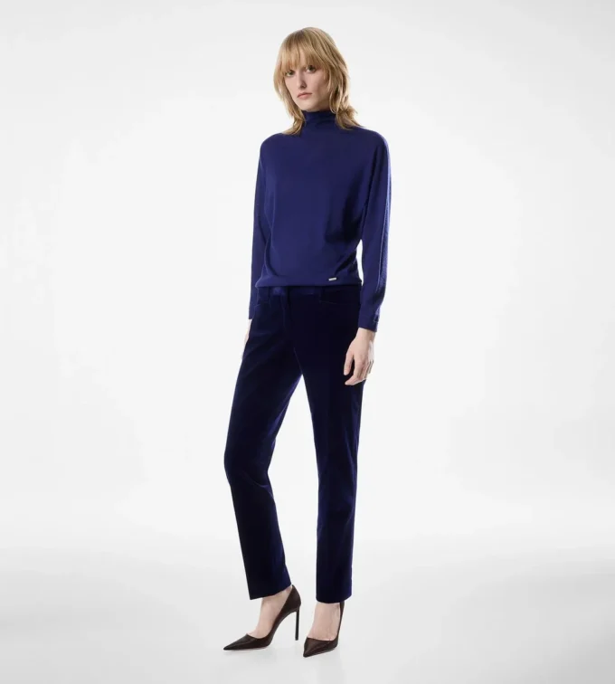 Jersey de manga larga y cuello alto con placa metálica Tom Ford