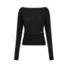 Jersey de manga larga y cuello barco con placa metálica Tom Ford Jersey de manga larga y cuello barco con placa metálica Tom Ford
