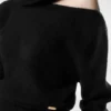 Jersey de manga larga y cuello barco con placa metálica Tom Ford Jersey de manga larga y cuello barco con placa metálica Tom Ford