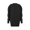Minivestido escultural de lana y cachemira tipo sudadera Minivestido escultural de lana y cachemira tipo sudadera