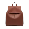Mochila con solapa T-Line de cuero granulado Mochila con solapa T-Line de cuero granulado