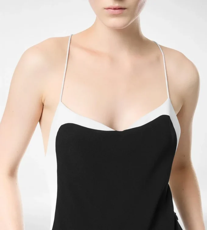 Mono camisola elástico de doble georgette Mono camisola elástico de doble georgette