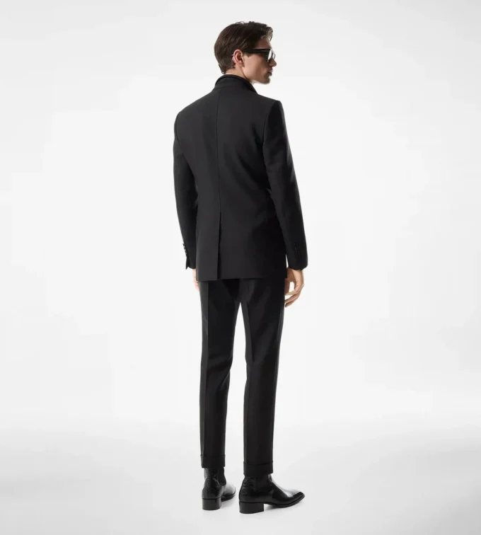 Pantalón Atticus de mikado teñido en hilo