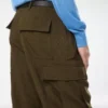 Pantalón cargo de lana, cachemira y seda