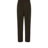 Pantalón de doble pliegue de lana, cachemira y seda