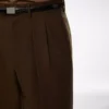Pantalón de doble pliegue en sarga rota