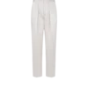 Pantalón de doble pliegue en satén texturizado peinado